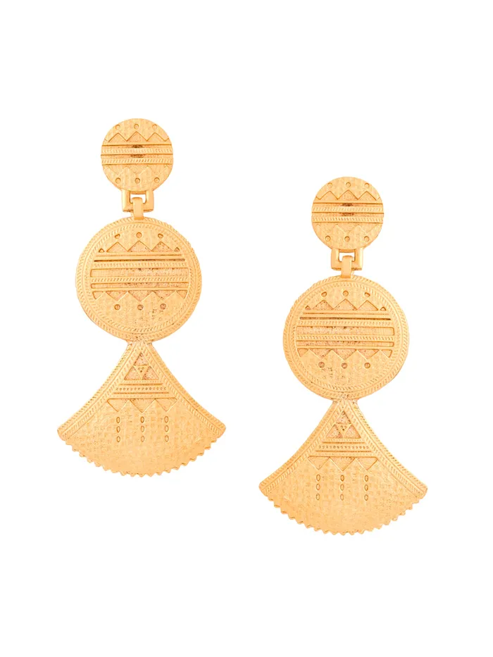 Necklaces Yellow Chimes Drop Earrings for Women Gold Plated Stylish Elegant Perfect for Gifting 7cm x 3cm Necklaces Yellow Chimes Drop Earrings for Women Gold Plated Stylish Elegant Perfect for Gifting 7cm x 3cm