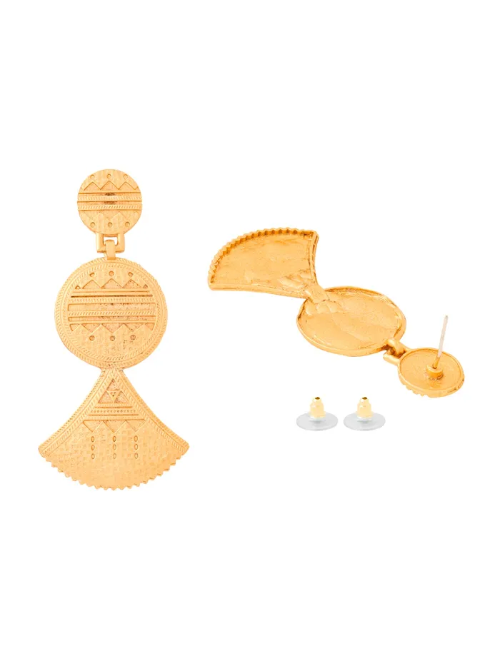 Necklaces Yellow Chimes Drop Earrings for Women Gold Plated Stylish Elegant Perfect for Gifting 7cm x 3cm