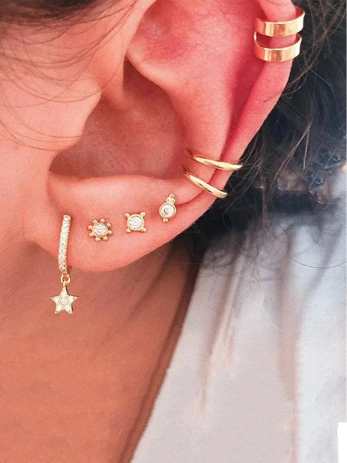 Necklaces Yellow Chimes Earrings for Women and Girls Fashion Ear Cuff Adjustable Ear Cuffs for Women Cartilage Clip on Earrings Birthday Gift for girls and women Anniversary Gift for Wife Design8 Yellow Chimes