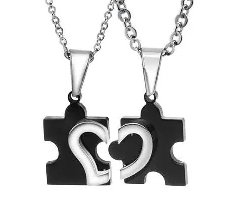 Necklaces Yellow Chimes Lovers Heart Joining Two Piece Couple Pendant Pair for Girls and Boys by YELLOW CHIMES Necklaces Yellow Chimes Lovers Heart Joining Two Piece Couple Pendant Pair for Girls and Boys by YELLOW CHIMES