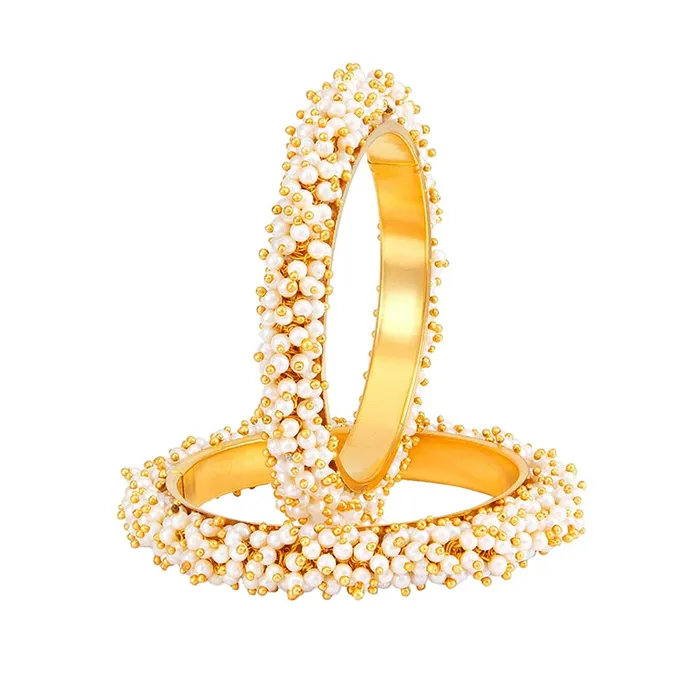 Necklaces Yellow Chimes Moti Bangles for Women Pearl Studded Moti Traditional Gold Plated 2 PCs Bangles Set for Women and Girls Yellow Chimes Necklaces Yellow Chimes Moti Bangles for Women Pearl Studded Moti Traditional Gold Plated 2 PCs Bangles Set for Women and Girls Yellow Chimes
