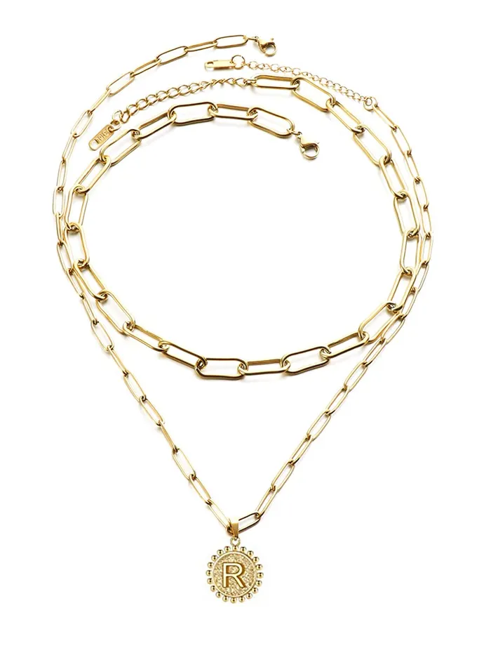 Necklaces Yellow Chimes Necklace for Women Gold plated Multilayered Pendent with Charm inter linked chain Pendant Necklace for Women And Girls PD 5 Yellow Chimes