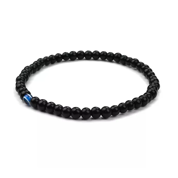 Necklaces Yellow Chimes Yellow Chimes Bracelet for Men and Women 2 Pcs of Black Beads Evil Eye Nazariya Style Bracelets for Boys and Girls Birthday Gift for Girls and Women Anniversary Gift for Wife and Husband