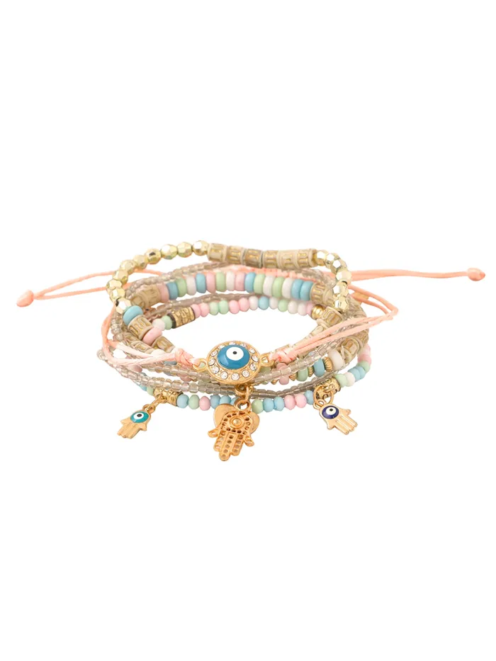 Necklaces Yellow Chimes Yellow Chimes Combo of 5 PCs Beads Multicolour Gold Plated Stretchable Bracelet for Women and Girls Medium Necklaces Yellow Chimes Yellow Chimes Combo of 5 PCs Beads Multicolour Gold Plated Stretchable Bracelet for Women and Girls Medium