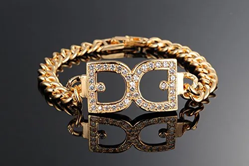 Necklaces Yellow Chimes Yellow Chimes Dancing Diva Designer Golden Crystal Bracelet for Women and Girls 