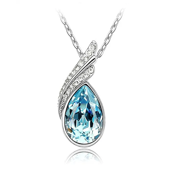 Necklaces Yellow Chimes Yellow Chimes Designer Blue Austrian Cyrstal Pendant For Women Girls Necklaces Yellow Chimes Yellow Chimes Designer Blue Austrian Cyrstal Pendant For Women Girls