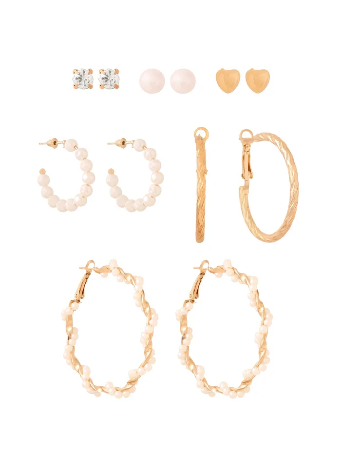 Necklaces Yellow Chimes Yellow Chimes Earrings for Women and Girls Fashion White Pearl Hoops Set Gold Plated Combo of 6 Pairs Stud Hoop Earring Set Birthday Gift for girls and women Anniversary Gift for Wife Necklaces Yellow Chimes Yellow Chimes Earrings for Women and Girls Fashion White Pearl Hoops Set Gold Plated Combo of 6 Pairs Stud Hoop Earring Set Birthday Gift for girls and women Anniversary Gift for Wife