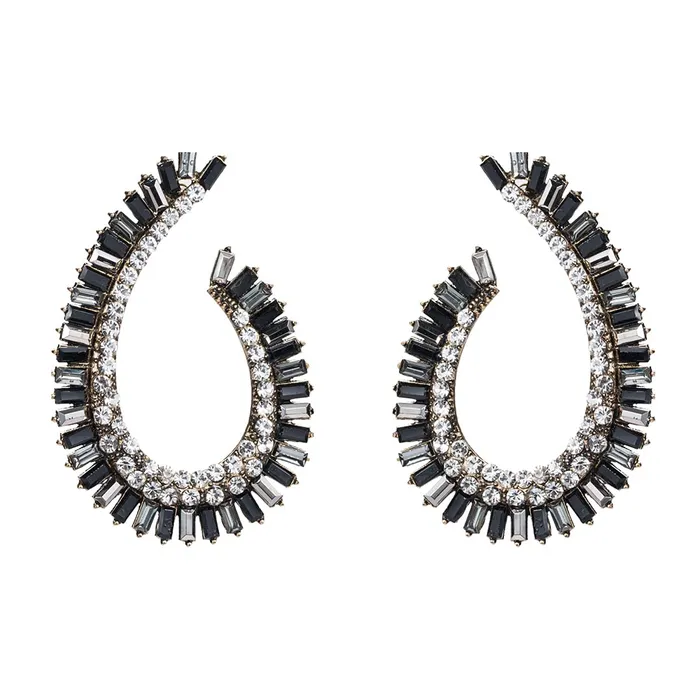 Necklaces Yellow Chimes Yellow Chimes Elegant Latest Fashion Silver Toned Black Studded Crystal Teardrop Shaped Drop Earrings for Women and Girls Necklaces Yellow Chimes Yellow Chimes Elegant Latest Fashion Silver Toned Black Studded Crystal Teardrop Shaped Drop Earrings for Women and Girls