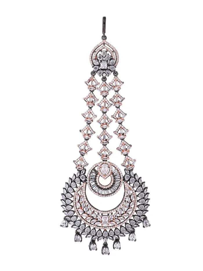 Necklaces Yellow Chimes Yellow Chimes Maang Tikka for Women Beautiful ADAmerican Diamond Studded Rhodium Plated Crystal Maang Tikka for Women and Girls Design 16 Necklaces Yellow Chimes Yellow Chimes Maang Tikka for Women Beautiful ADAmerican Diamond Studded Rhodium Plated Crystal Maang Tikka for Women and Girls Design 16