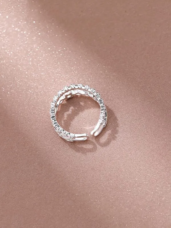 Necklaces Yellow Chimes Yellow Chimes Rings for Women and Girls Silver Ring Adjustable Crystal Rings Silver Toned Finger Ring for Women Birthday Gift For girls and women Anniversary Gift for Wife