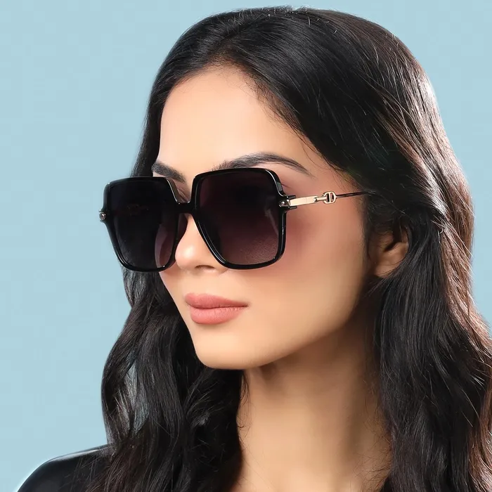 Necklaces Yellow Chimes Yellow Chimes Sunglasses for Women Square Shaped Black Sunglasses for Women Polarised Sunglasses Girls Women Sunglasses for Women Stylish 100 UV 400 Protection with Case