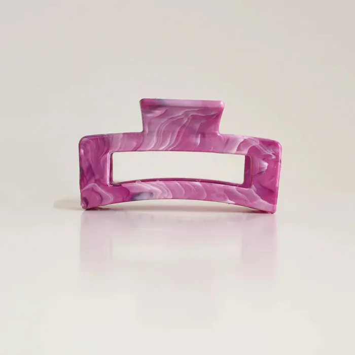Open Shape Hair Clip Pink Candlewick Gift Shop Rings