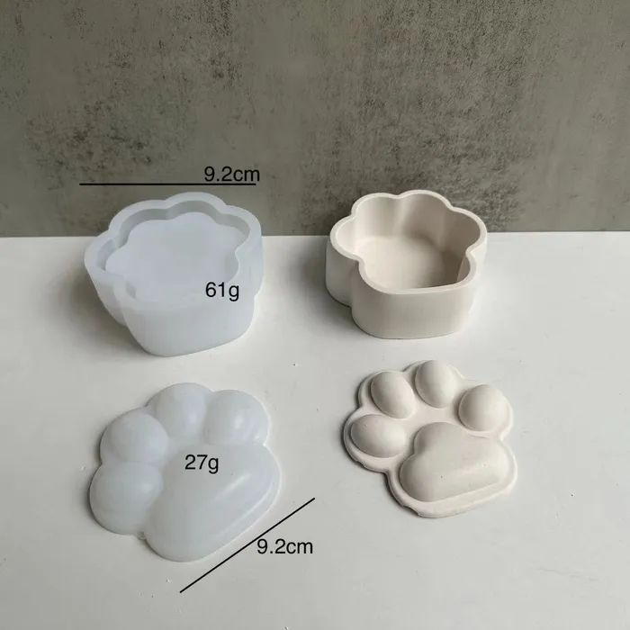 Paw Shaped Storage Silicone Mold for Jesmonite Art RESIN ART HUB Necklaces