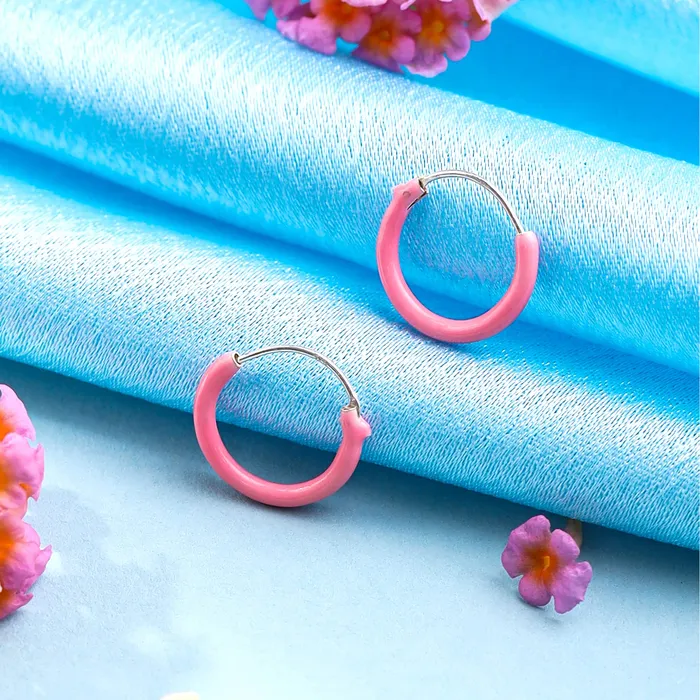 Raajsi by Yellow Chimes 925 Sterling Silver Hoop Earring for Girls Kids Melbees Kids Collection Birthday Gift for Girls Kids With Certificate of Authenticity 6 Month Warranty Raajsi by Yellow Chimes Earrings
