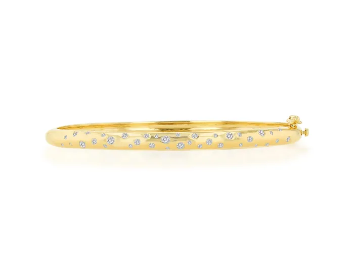 Rachel Reid Scattered Diamond Bangle Bracelets