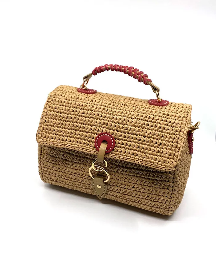 Raffia Bag Nature Handmade by Semraca Semraca Earrings