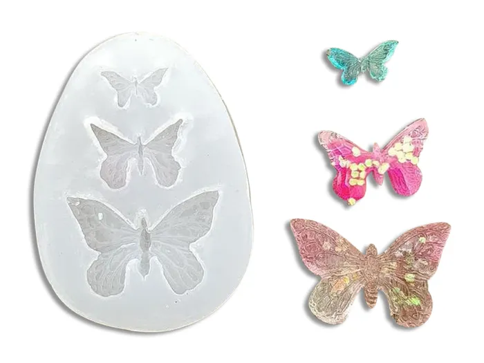 Resin Art Hub Butterfly Silicone Resin Charms Mold Earrings
