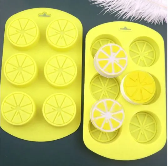 RESIN ART HUB Earrings Sliced Lemon Shaped Silicone Candle Mold
