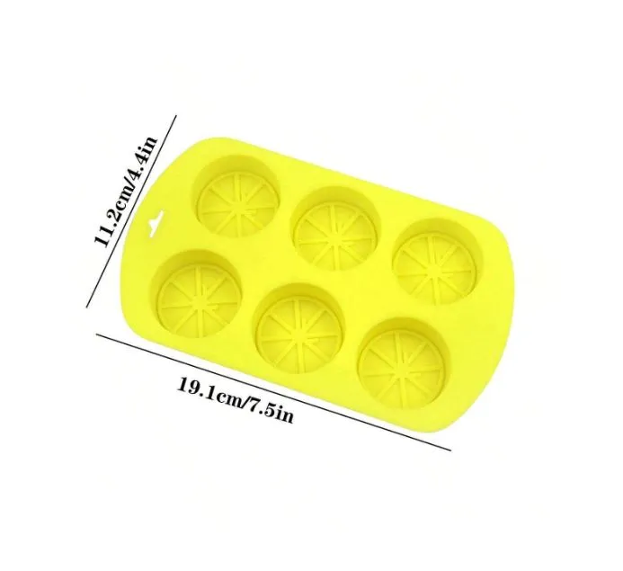 RESIN ART HUB Earrings Sliced Lemon Shaped Silicone Candle Mold