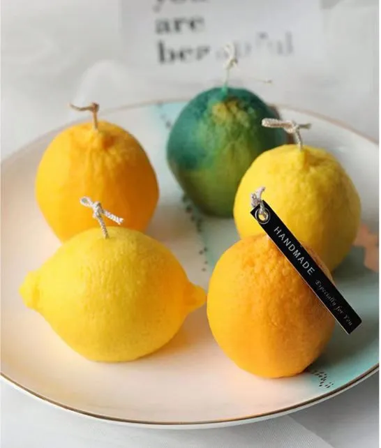 RESIN ART HUB Necklaces Lemon Shaped Silicone Mold for Candle Making