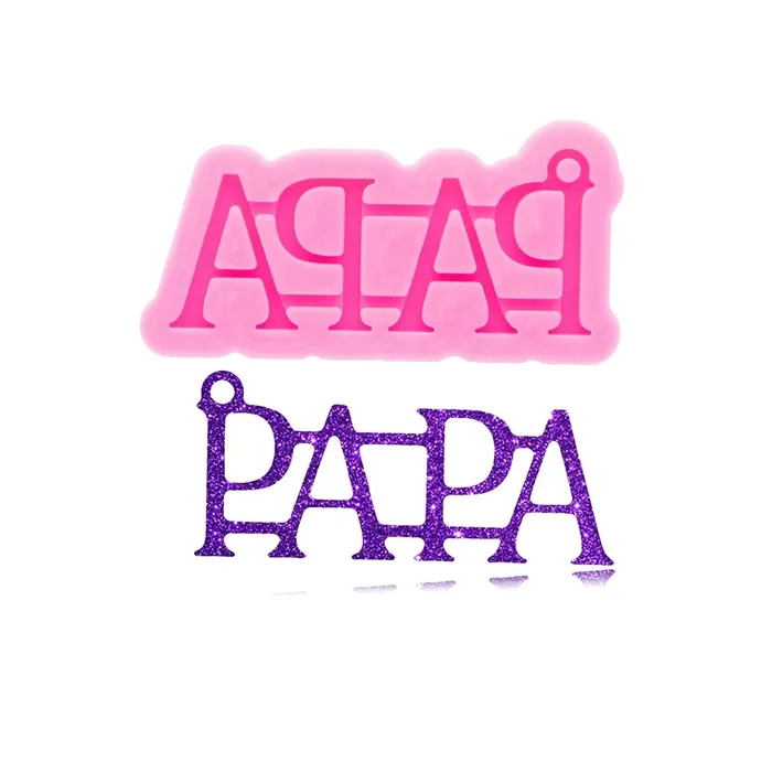 Resinarthub Earrings Papa Keychain Mould