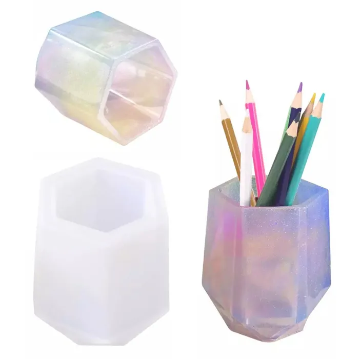 Resinarthub Earrings Small Candle Holder or Pen Holder Silicone Mold