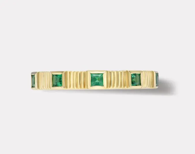 Retrouvai Rings PLEATED FIVE STONE BAND