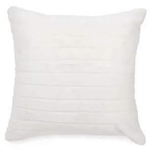 Rings Attitudes Import Off White Faux Fur Stripe Cushion