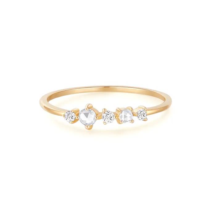 Rings AURELIE GI ANNE Rose Cut White Sapphire Ring