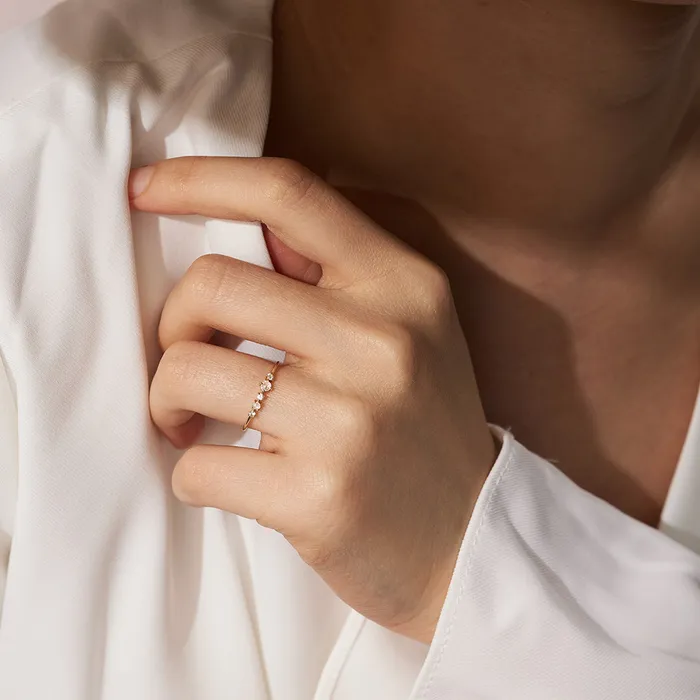 Rings AURELIE GI ANNE Rose Cut White Sapphire Ring