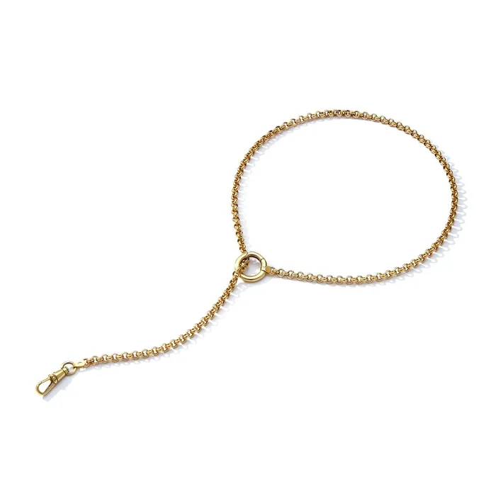 Rings Garland Collection Transitional Belcher Chain with Spinning Dog Clip and Removable Charm Ring