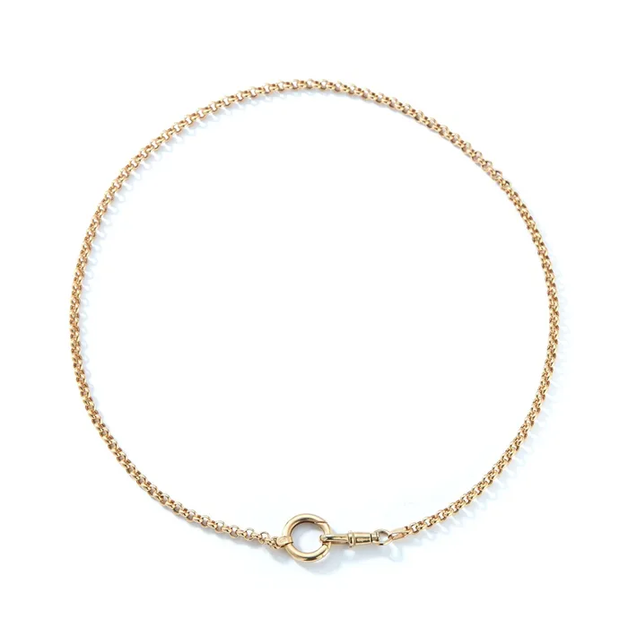 Rings Garland Collection Transitional Belcher Chain with Spinning Dog Clip and Removable Charm Ring