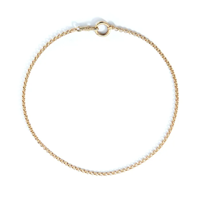 Rings Garland Collection Transitional Belcher Chain with Spinning Dog Clip and Removable Charm Ring