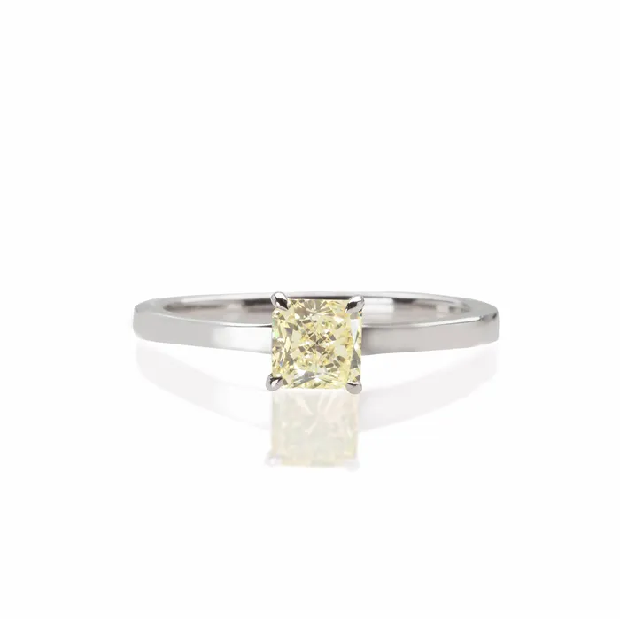 Rings Langerman Diamonds Yellow Solitaire Ring
