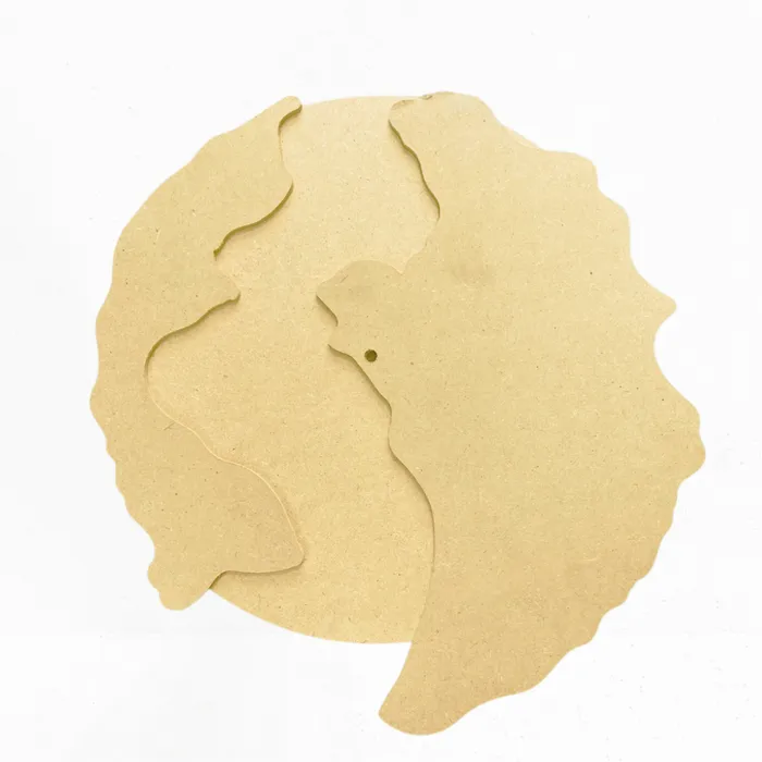 Rings Resin Art Hub MDF Round Geode Clock Base
