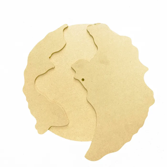 Rings Resin Art Hub MDF Round Geode Clock Base