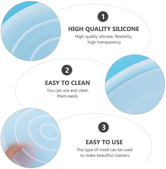 Rings Resinarthub Round Tray Mirror Plate Casting Silicone Mould