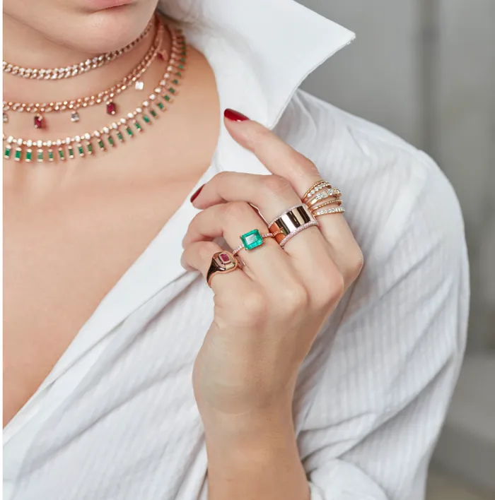 Rings Shay Fine Jewelry Gemstone Baguette Pinky Ring