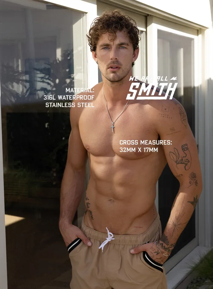 Rings WE ARE ALL SMITH Mens Jewelry Clothing Waterproof Large Mens Silver Cross