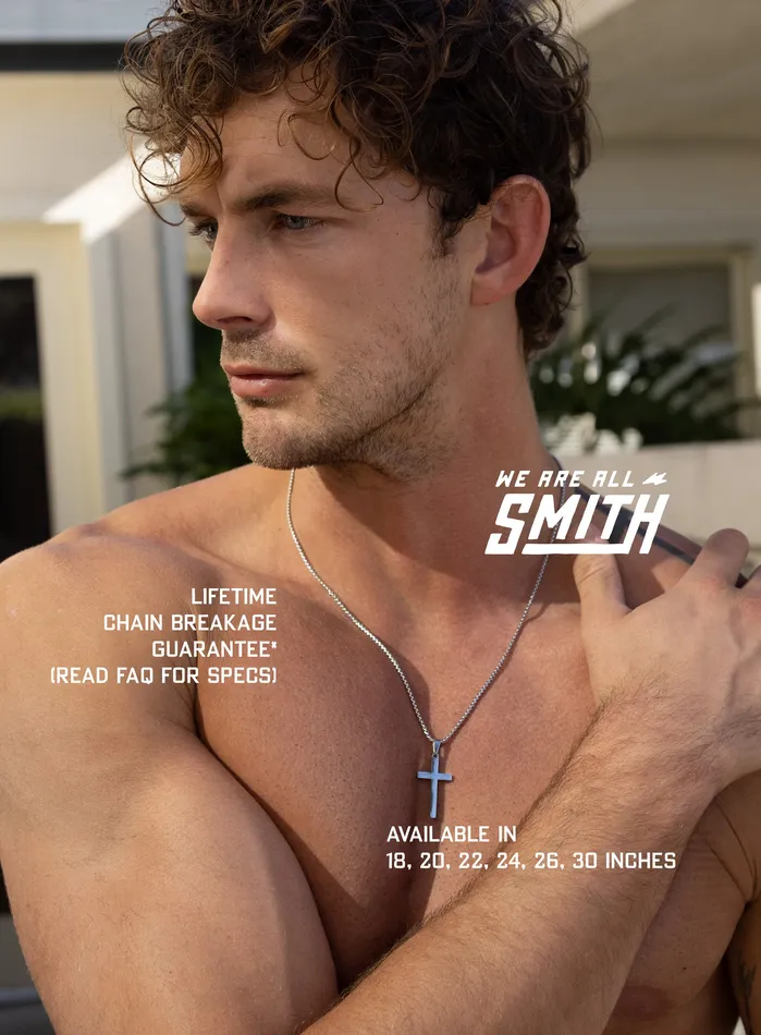 Rings WE ARE ALL SMITH Mens Jewelry Clothing Waterproof Large Mens Silver Cross