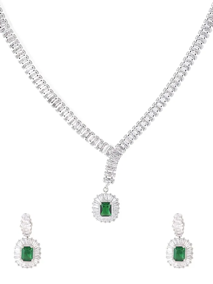 Rings Yellow Chimes Jewellery Set for Women RhodiumPlated Real Green Cubic Zircon Necklace Set Classic CZ Jewellery Set For Women and Girls Yellow Chimes Rings Yellow Chimes Jewellery Set for Women RhodiumPlated Real Green Cubic Zircon Necklace Set Classic CZ Jewellery Set For Women and Girls Yellow Chimes