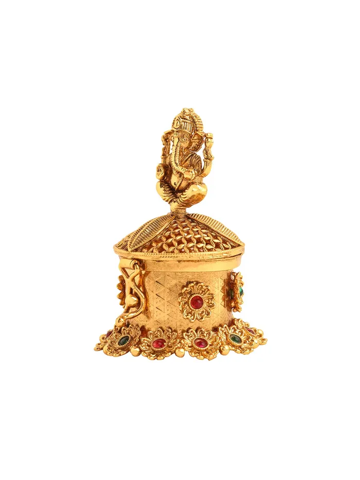 Rings Yellow Chimes Yellow Chimes Gift Box For Women Jewellery Organiser Mother Birthday Gift Jewellery Box Chandan Sindoor Dibbi Kumkum Bharani Golden Temple Set of 2
