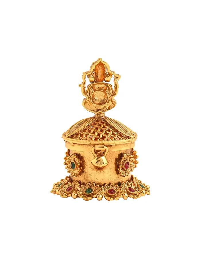 Rings Yellow Chimes Yellow Chimes Gift Box For Women Jewellery Organiser Mother Birthday Gift Jewellery Box Chandan Sindoor Dibbi Kumkum Bharani Golden Temple Set of 2