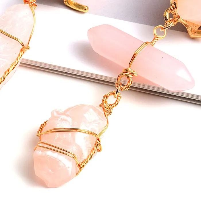Rings Yellow Chimes Yellow Chimes Latest Fashion Gold Plated Geometric Design Peach Stone Drop Earrings for Women and Girls Medium YCFJERSTNDROPPCH