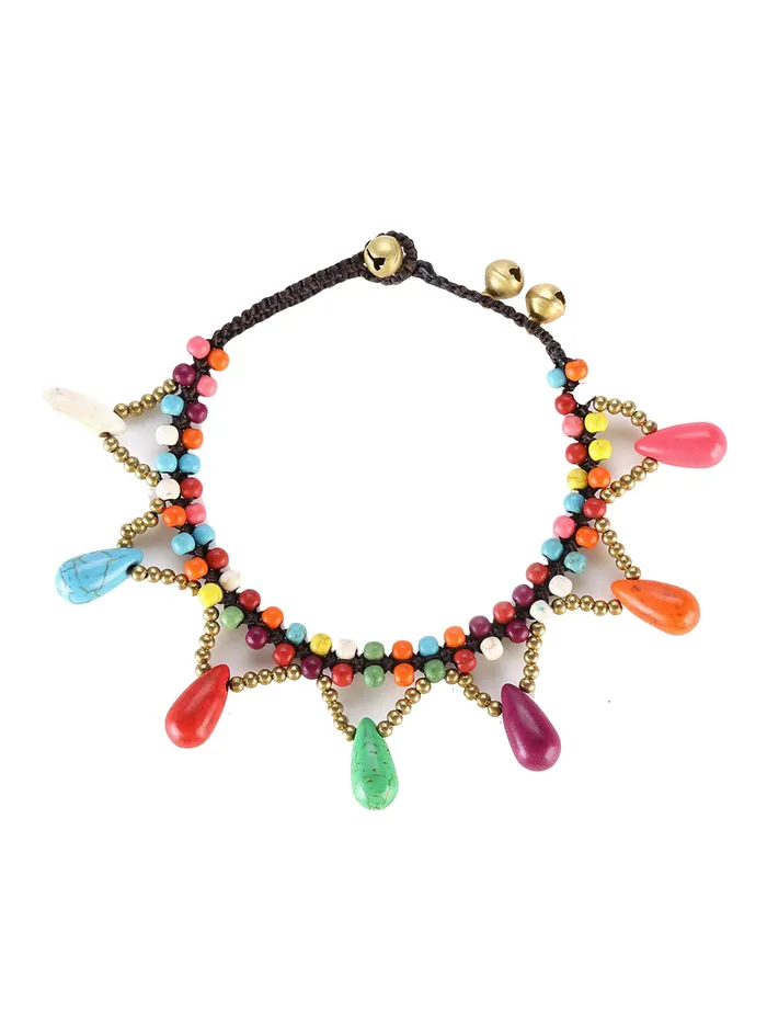 Rings Yellow Chimes Yellow Chimes Multicoloured Beaded Charm Trendy Anklet For Woman Girls Rings Yellow Chimes Yellow Chimes Multicoloured Beaded Charm Trendy Anklet For Woman Girls
