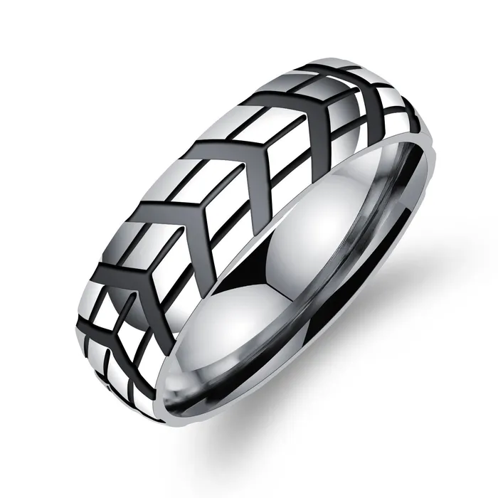 Rings Yellow Chimes Yellow Chimes Western Style Stainless Steel Ring for Men and Boys 8 Rings Yellow Chimes Yellow Chimes Western Style Stainless Steel Ring for Men and Boys 8