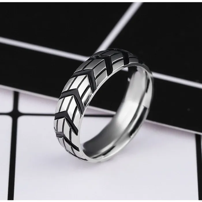 Rings Yellow Chimes Yellow Chimes Western Style Stainless Steel Ring for Men and Boys 8