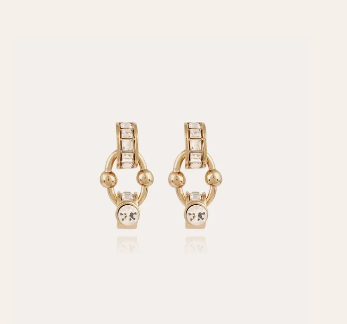 Rivage strass earrings gold Gas Bijoux Earrings