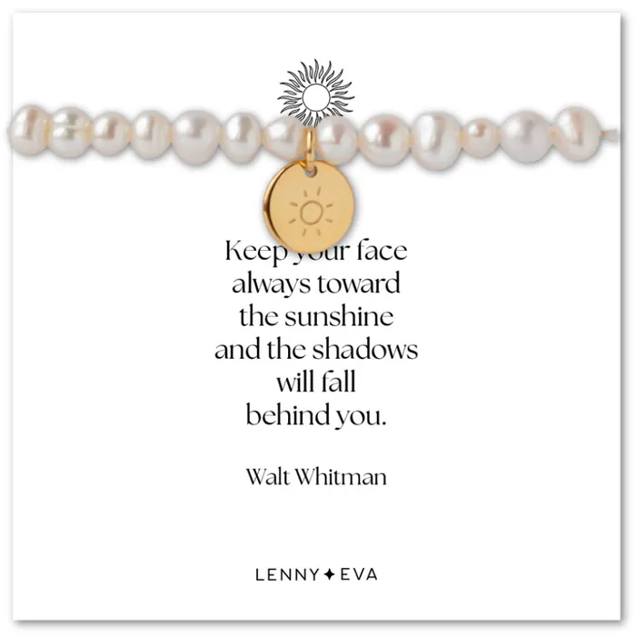 StretchArmband Ssswasserperlen mit Charm Sonne Lenny Eva Lenny Eva Charm Necklaces