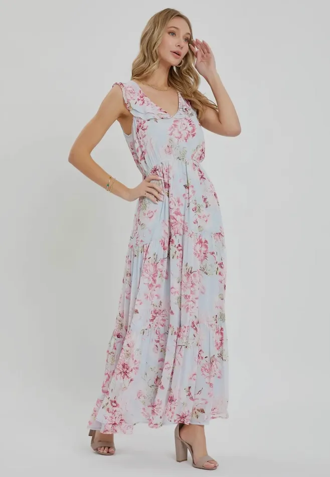 Sweet Lovely By Jen Rings Floral Sleeveless Maxi Dress Rosie
